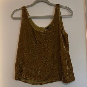 J Crew Velvet Mustard Tank Top
